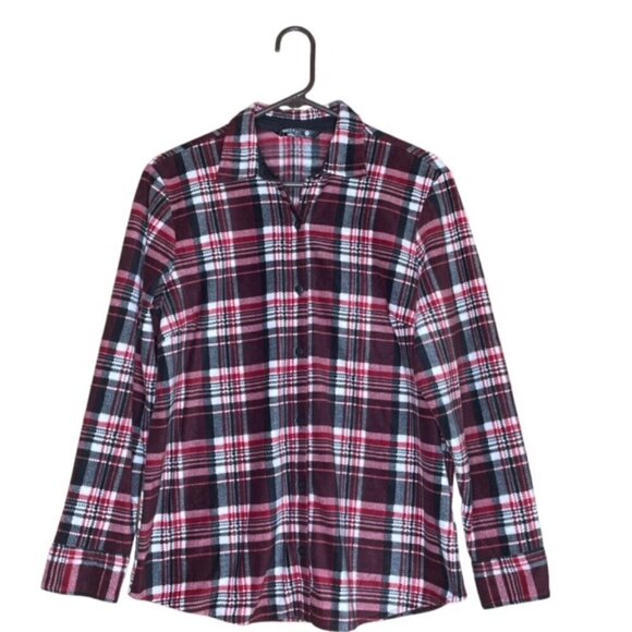 RIDERS BY LEE Soft Plaid Flannel Shirt - Size Medium - Picture 1 of 7